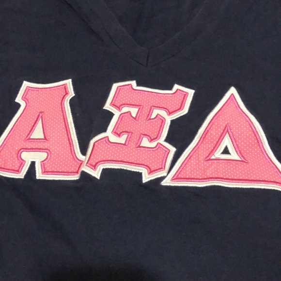 Alpha Xi Delta (AXID) stitched letter shirt - Picture 2 of 2